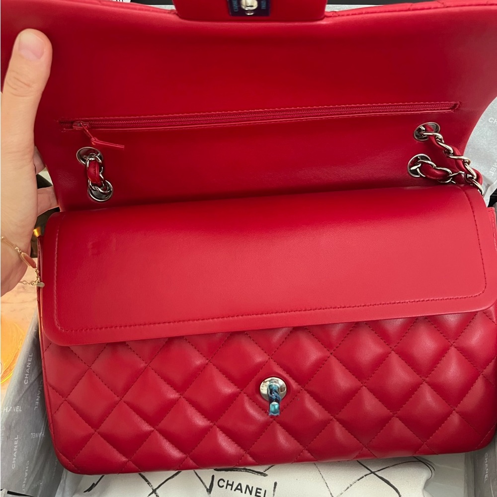 🖤SOLD ON WEBSITE🖤100% authentic CHANEL classic jumbo double flap red lambskin - Picture 7 of 9